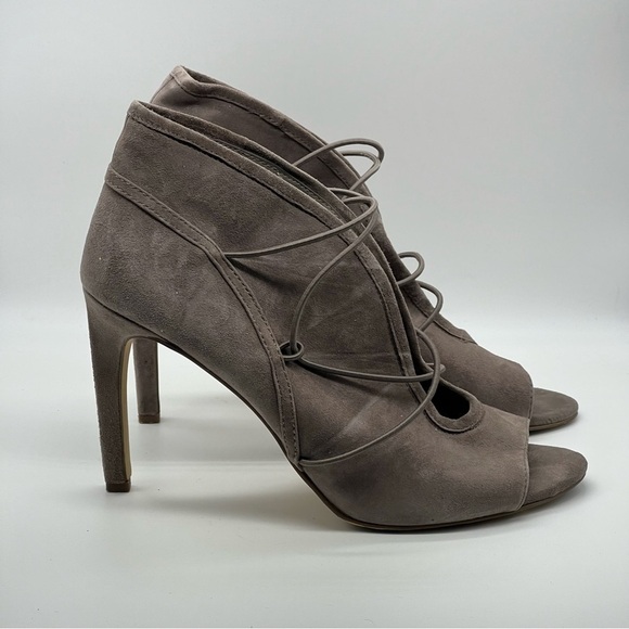 BCBGeneration Gray Strappy Open Toe Heels - Picture 3 of 10